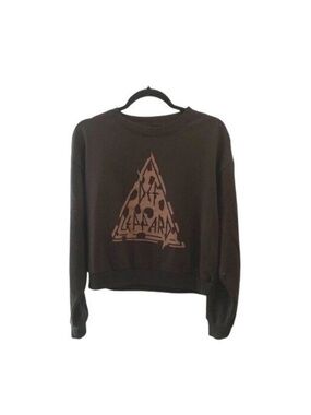 Black Graphic Crewneck Sweatshirt